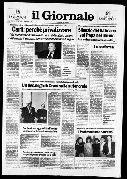 Il giornale : quotidiano del mattino